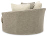 Creswell - Stone - Oversized Swivel Accent Chair Unique Piece Furniture