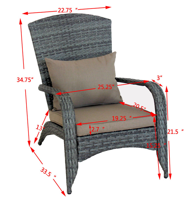 Patio Chair With Cushions (Beige Cushion)