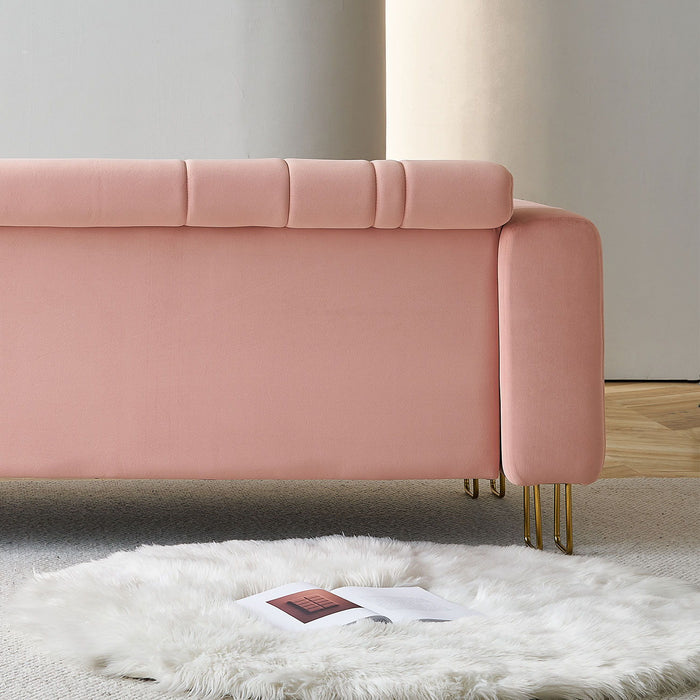 Modern Sofa For Living Room Blush Pink Color