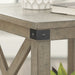 Aldwin - Gray - Rectangular End Table - Crossbuck Styling Unique Piece Furniture