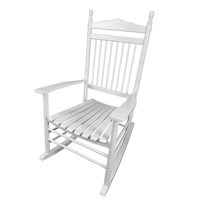 Balcony Porch Adult Rocking Chair - White - Wood