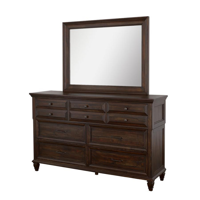 Avenue - Rectangle Dresser Mirror - Weathered Burnished Brown Unique Piece Furniture