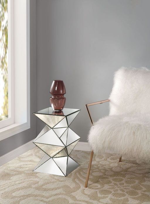 Dominic - Pedestal Stand - Mirrored Unique Piece Furniture