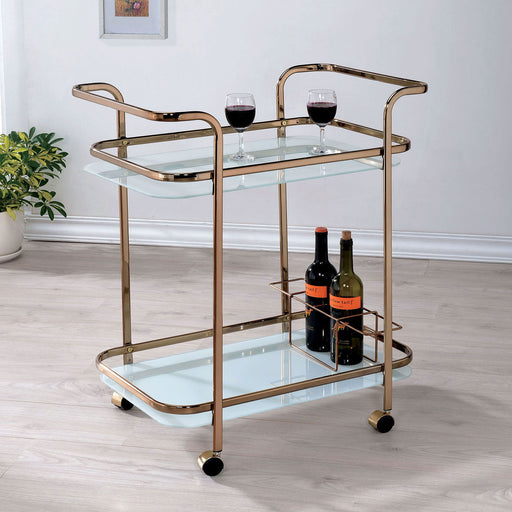 Tiana - Serving Cart - Champagne Unique Piece Furniture