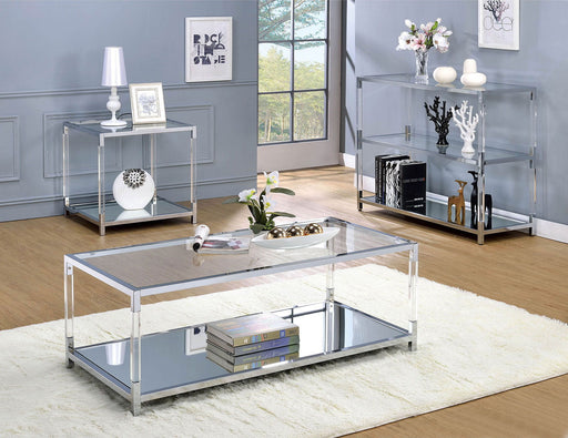 Ludvig - Coffee Table - Chrome / Clear Unique Piece Furniture