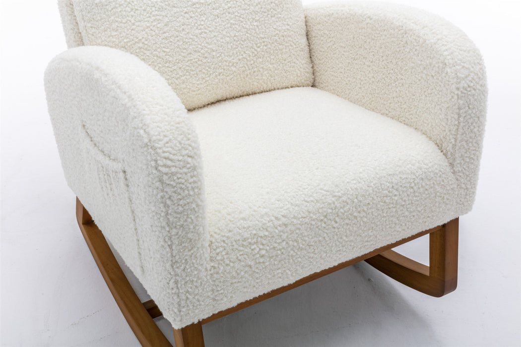 Coolmore Comfortable Rocking Chair - White