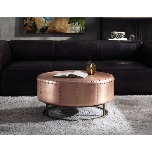 Raith - Coffee Table - Rose Gold Aluminum Unique Piece Furniture