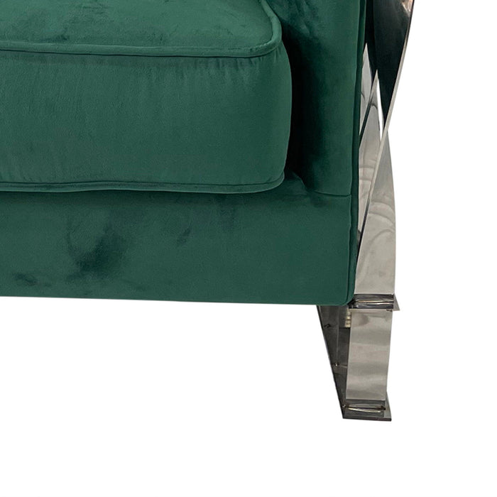 Green And Silver Sofa Chair