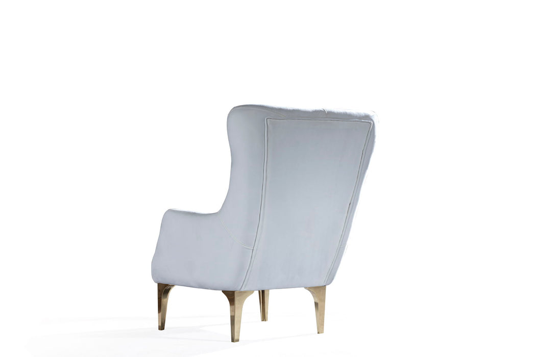 Lust Modern Style Chair In Off White