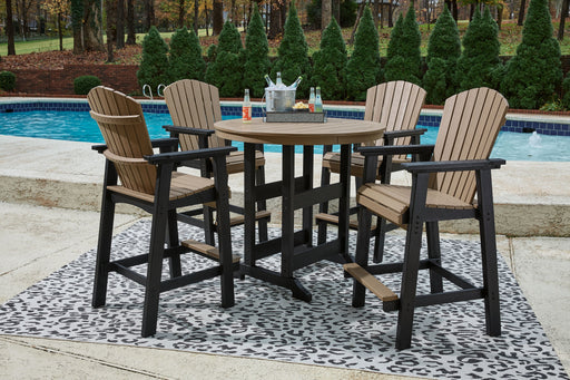 Fairen Trail - Black / Driftwood - 5 Pc. - Dining Set With 4 Chairs Unique Piece Furniture