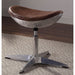 Brancaster - Stool - Retro Brown Top Grain Leather & Aluminum Unique Piece Furniture