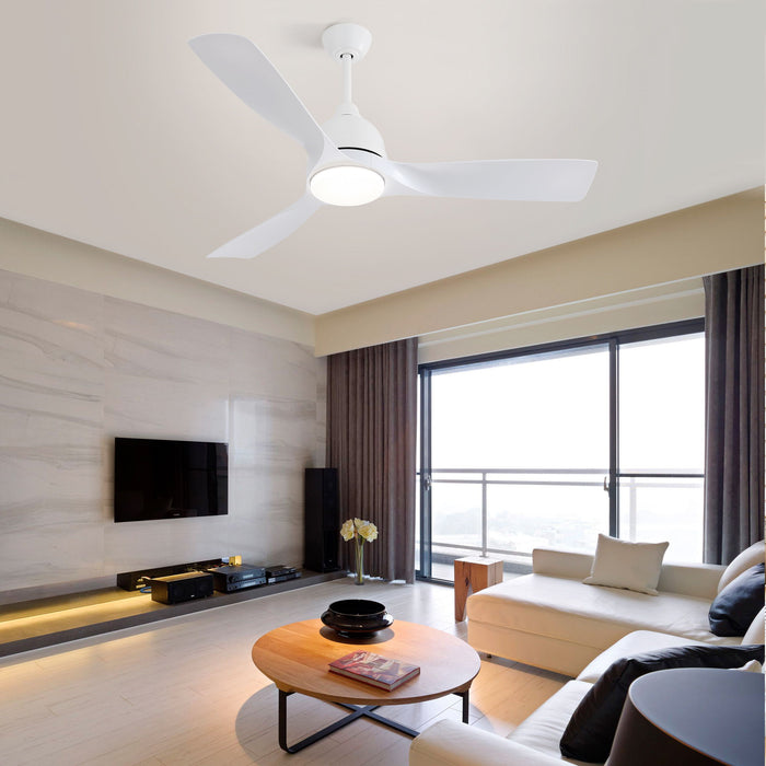 Indoor Ceiling Fan With 6 Speed Remote Control Dimmable Reversible Dc Motor For Living Room