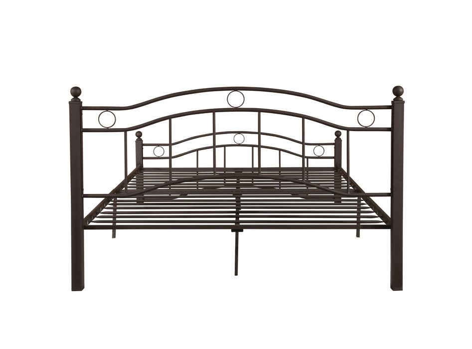 King Size Metal Bed Frame With Headboard And Footboard Bronze