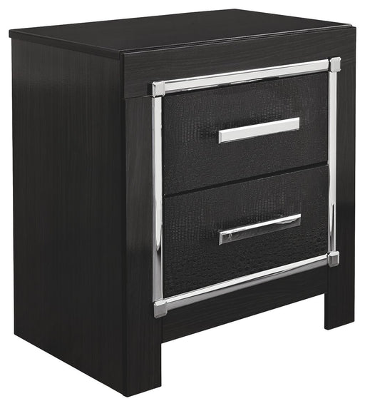 Kaydell - Black - Two Drawer Night Stand Unique Piece Furniture