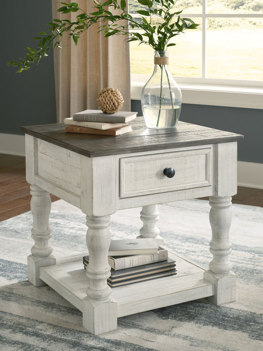 Havalance - White / Gray - Square End Table Unique Piece Furniture