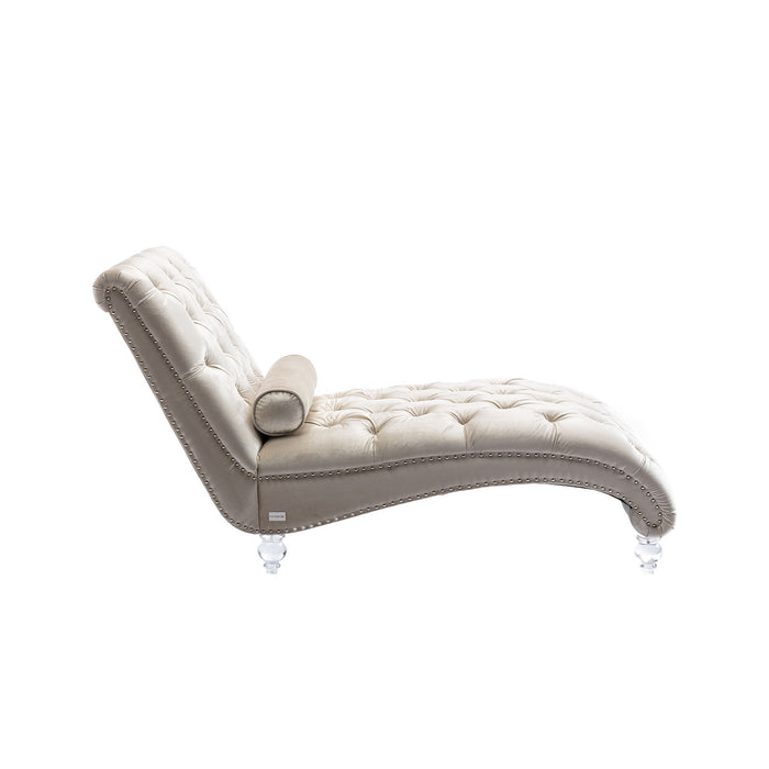 Coomore Leisure Concubine Sofa With Acrylic Feet - Beige