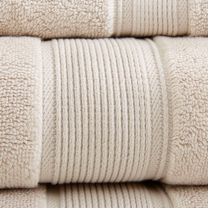 100% Cotton 8 Piece Antimicrobial Towel Set - Natural