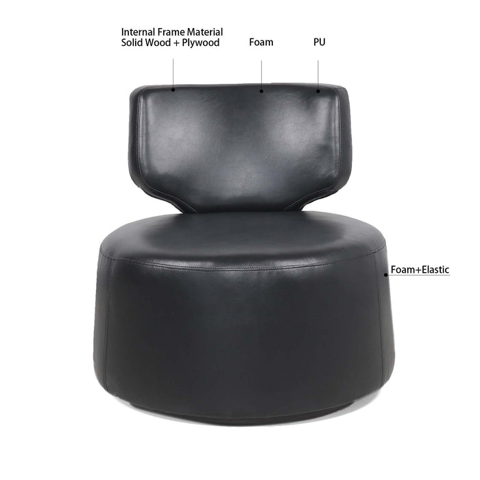 29.13" Wide Swivel Chair - Black PU