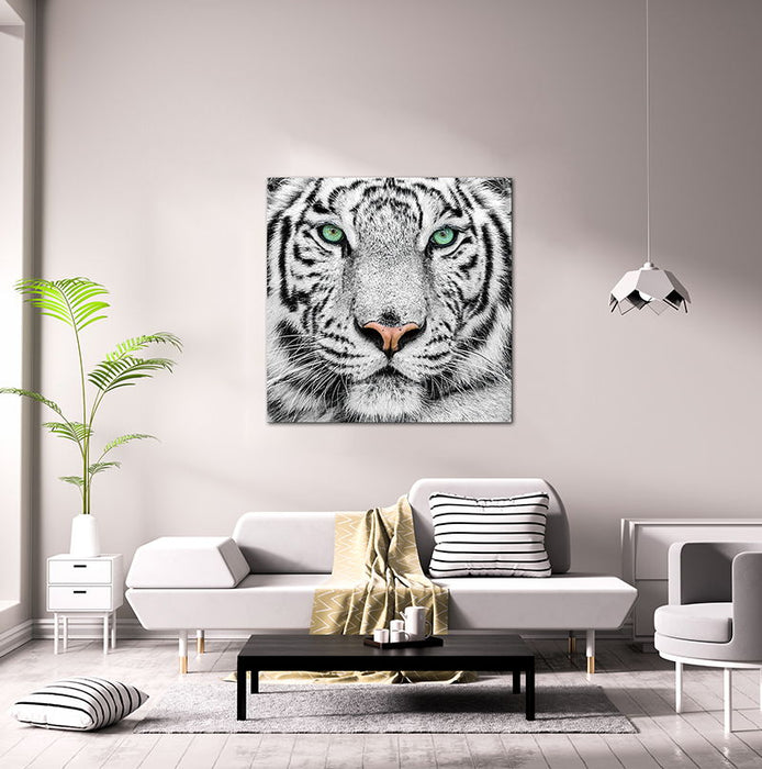 Oppidan Home "Snow Tiger" Acrylic Wall Art (40"H X 40"W)