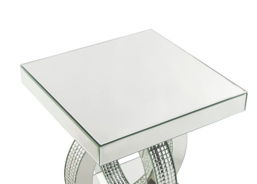 Ornat - End Table - Mirrored & Faux Diamonds - 20" Unique Piece Furniture