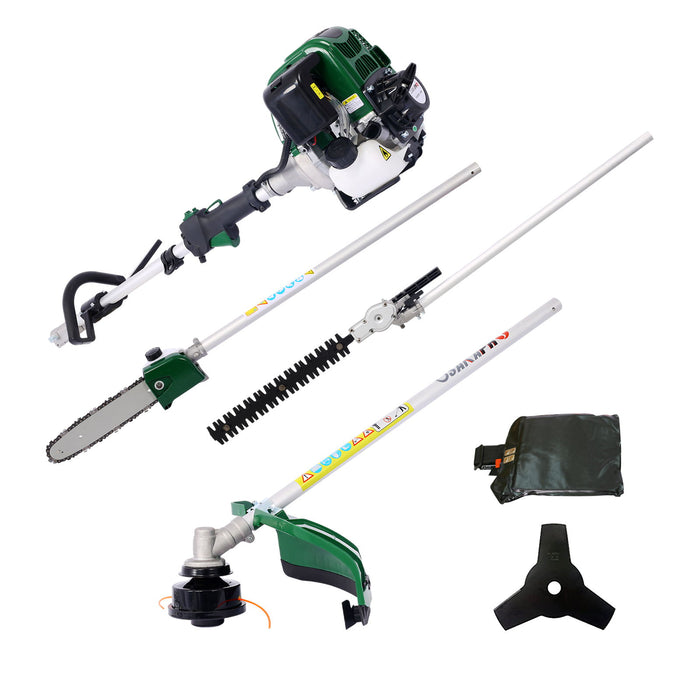 4 Inch 1 Multi-Functional Trimming Tool, 31Cc 4-Cycle Garden Tool System With Gas Pole Saw, Hedge Trimmer, Grass Trimmer, And Brush Cutter Epa Compliant