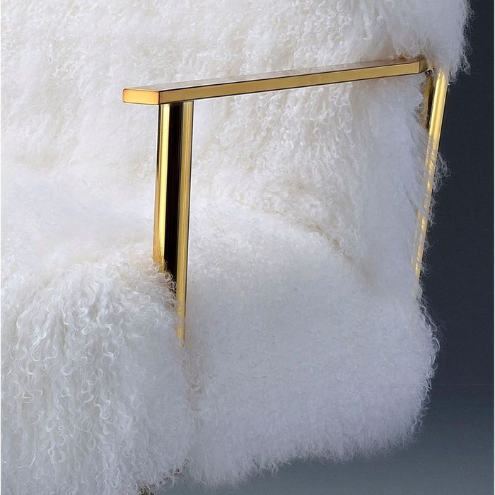 Bagley - Accent Chair - Wool & Gold Brass Unique Piece Furniture