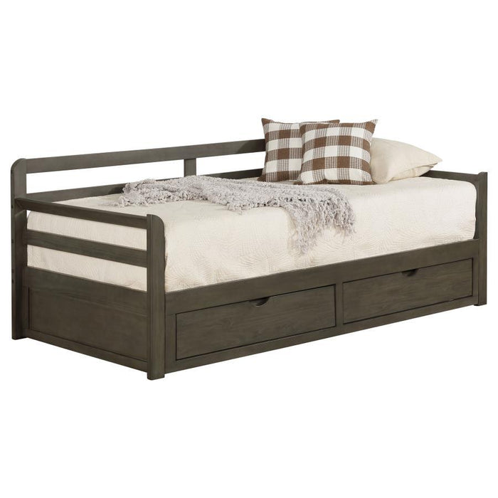 Sorrento - 2-Drawer Twin Daybed With Extension Trundle - Gray Unique Piece Furniture
