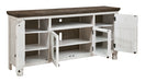 Havalance - Brown / Beige - Extra Large TV Stand - 4 Doors Unique Piece Furniture
