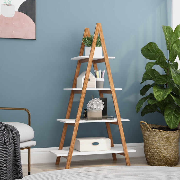 Oxford “A” Frame Ladder Display Bookshelf - White
