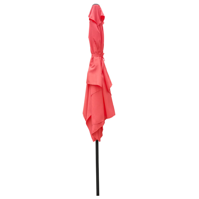 6 X 9 Ft Patio Umbrella Outdoor Waterproof Umbrella With Crank And Push Button Tilt Without Flap For Garden Backyard Pool Swimming Pool Market - Brick red