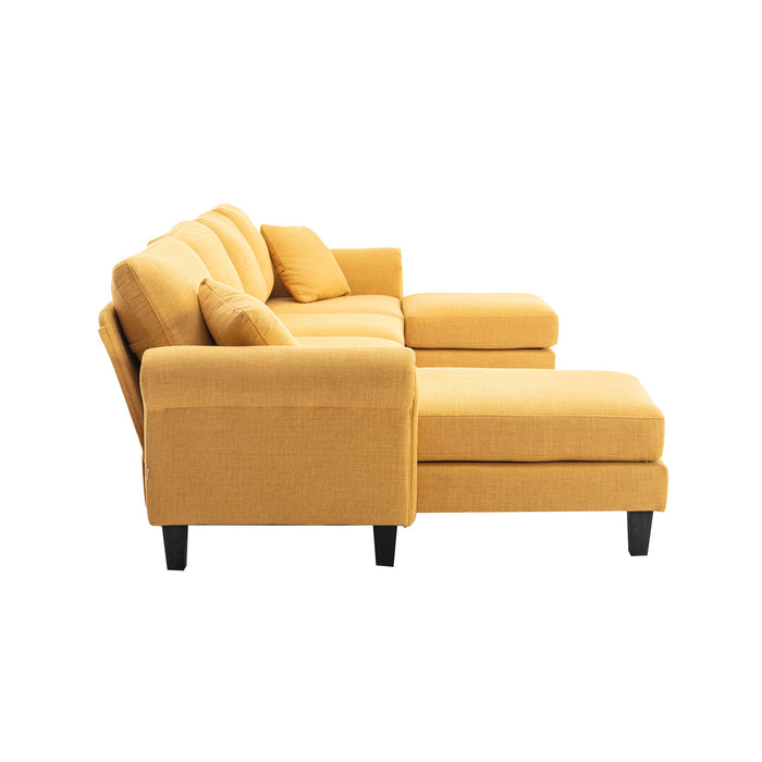 Coolmore Accent Sofa / Living Room Sofa Sectional Sofa - Light Yellow