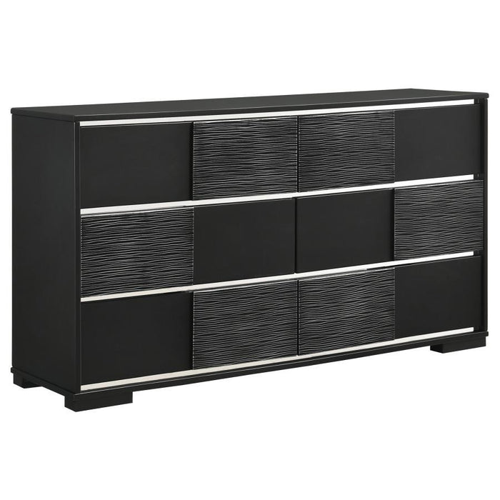 Blacktoft - 6-Drawer Dresser - Black Unique Piece Furniture
