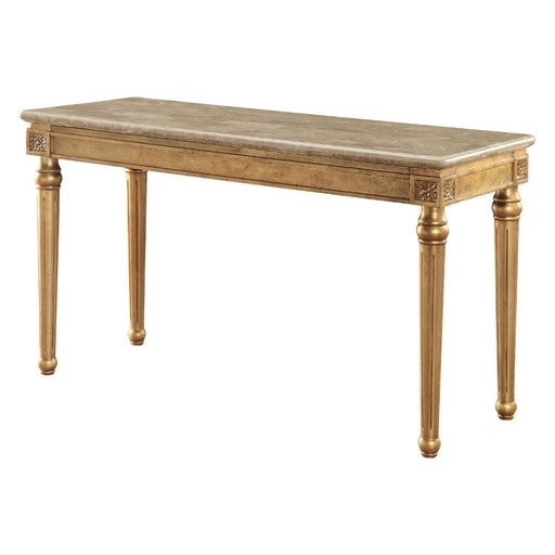 Daesha - Accent Table - Marble & Antique Gold Unique Piece Furniture