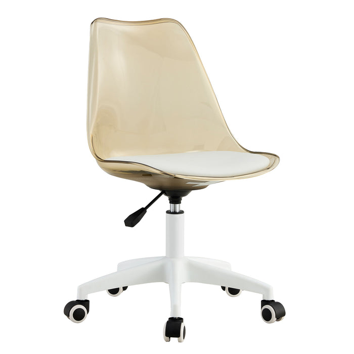 Adjustable Swivel Chair Computer Chair With Wheels - Brown