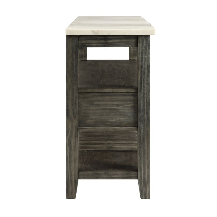 Merel - Server - White Marble & Gray Oak Unique Piece Furniture