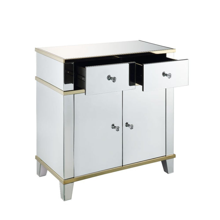 Osma - Accent Table - Mirrored & Gold Unique Piece Furniture