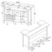 Bellemore - Rectangular Storage Bar Unit - Rustic Oak Unique Piece Furniture