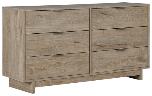 Oliah - Beige - Six Drawer Dresser - 31'' Height Unique Piece Furniture
