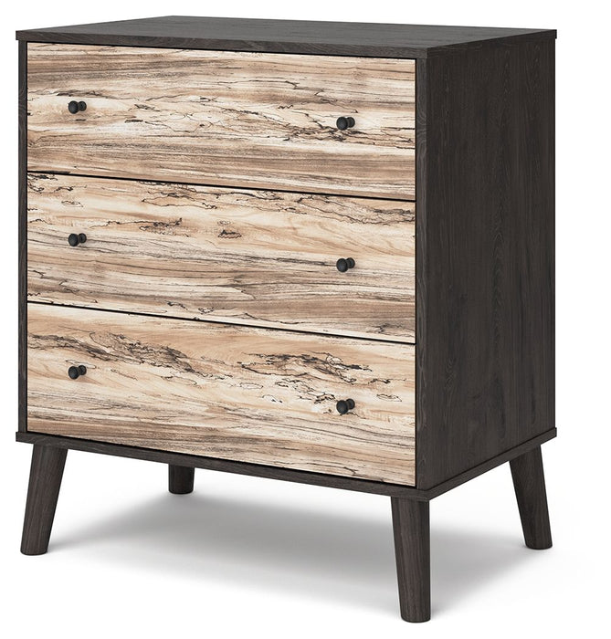 Lannover - Brown / Beige - Three Drawer Chest Unique Piece Furniture