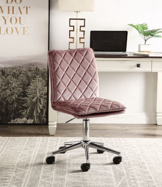 Aestris - Office Chair - Pink Velvet Unique Piece Furniture
