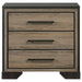 Baker - 3-Drawer Nightstand - Brown And Light Taupe Unique Piece Furniture