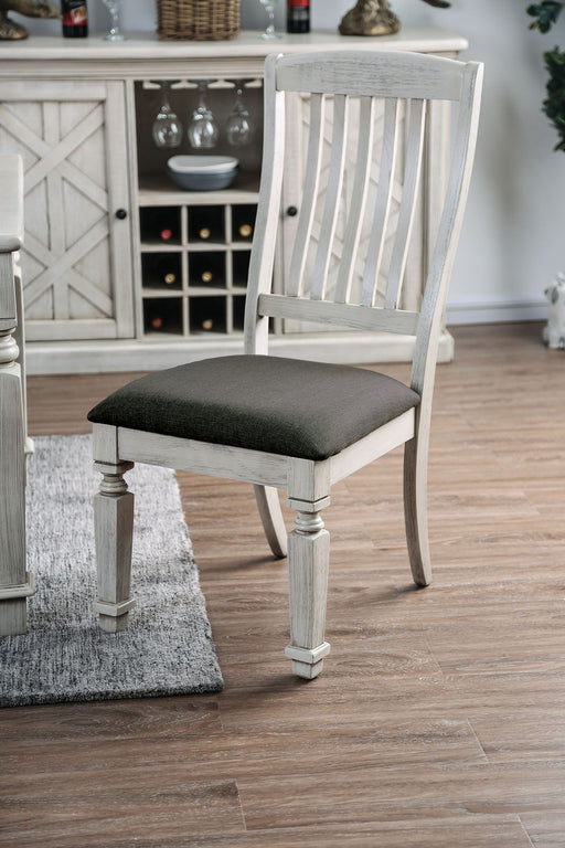 Georgia - Side Chair (Set of 2) - Antique White / Gray Unique Piece Furniture