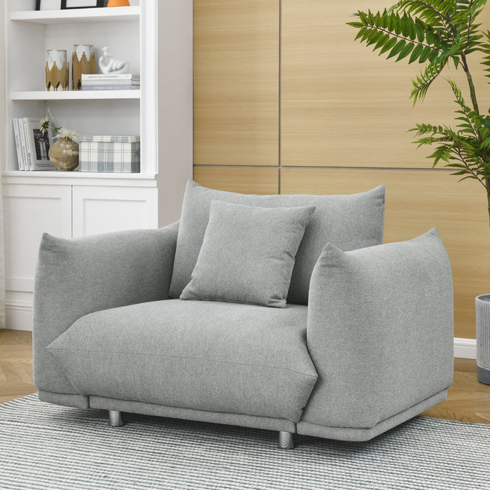 50.75''Living Room Upholstered Armchair Bedroom, Apartment, Studio, Office, Waiting Room, 1 Pillow