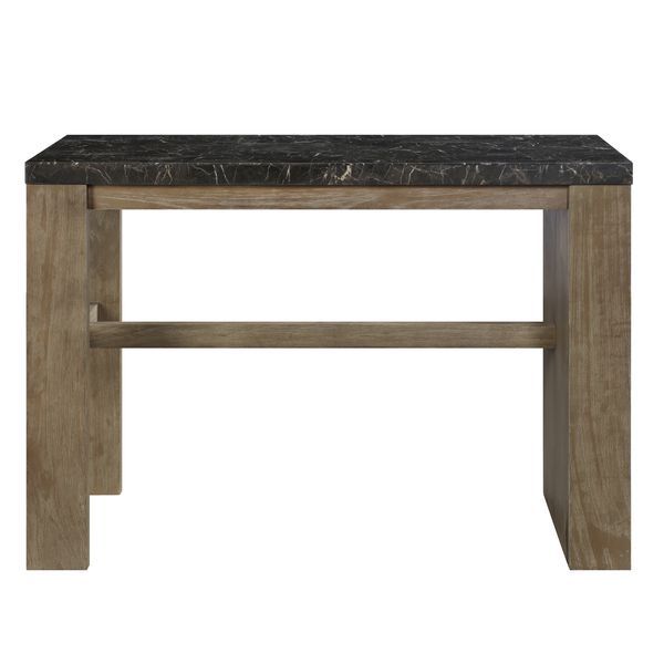 Charnell - Counter Height Table - Marble & Oak Finish Unique Piece Furniture
