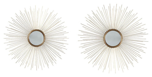 Doniel - Antique Gold Finish - Accent Mirror Set (Set of 2) Unique Piece Furniture