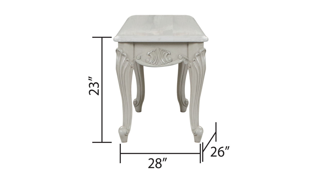 Tuscan Traditional Style End Table Made With Wood In Silver