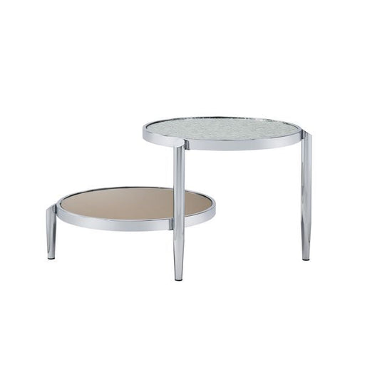 Abbe - Coffee Table - Glass & Chrome Finish Unique Piece Furniture