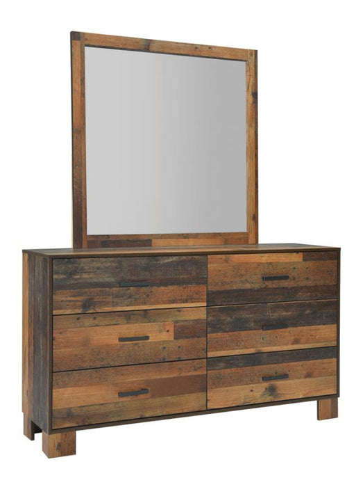 Sidney - Square Dresser Mirror - Rustic Pine Unique Piece Furniture