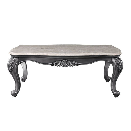 Ariadne - Coffee Table - Marble & Platinum Unique Piece Furniture
