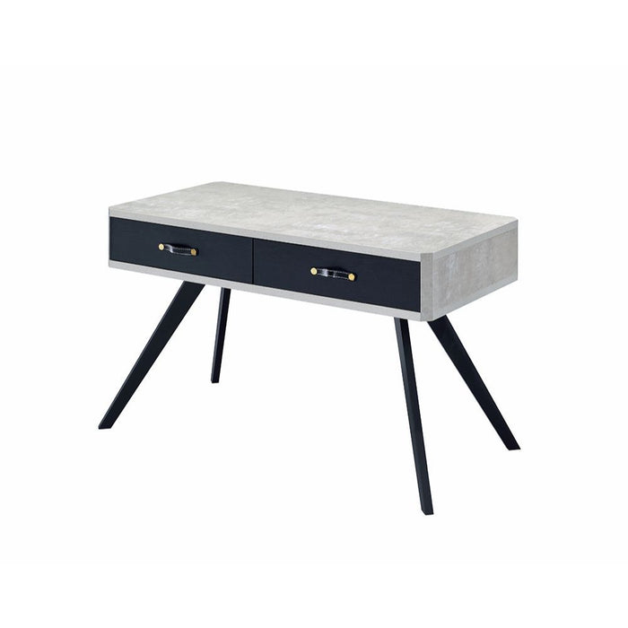 Magna - Desk - Faux Concrete & Black Unique Piece Furniture